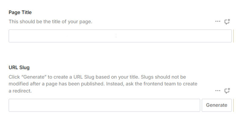 After - Slug field "After" screenshot of a URL field