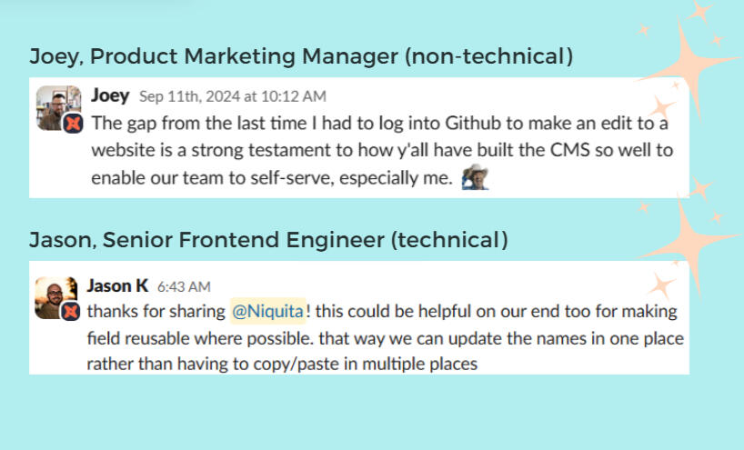 User feedback from dbt Lab's team